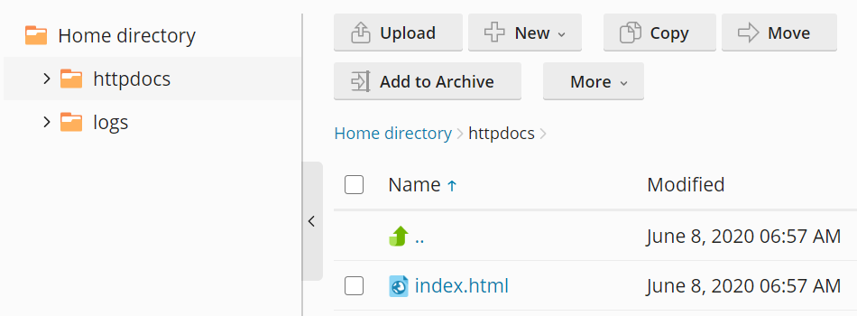 Upload your website files